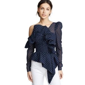 Self portrait plumetis blouse